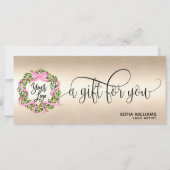 Certificat de Noël Carte cadeau Bow Wreath Logo (Devant)