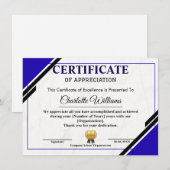 Certificat de reconnaissance professionnelle (Devant / Derrière)