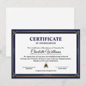 Certificat de reconnaissance professionnelle - Œuv (Devant / Derrière)