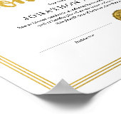 Certificat de tableau d'honneur (Coin)