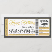 Certificat de tatouage Billet de carte cadeau d'an (Devant)