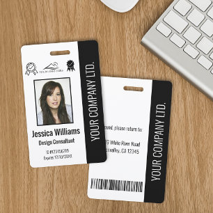 Certificat photo de l'employé personnalisé Badge d