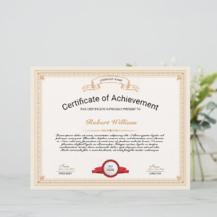 Certificat professionnel de Modèle de réussite
