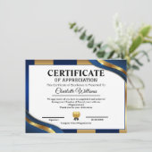 Certificat professionnel de reconnaissance Bleu Or (Debout devant)