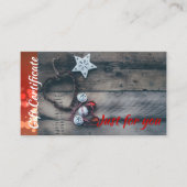 Certificat rustique de cadeau d'entreprise (Devant)