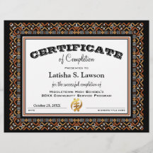 Certificate African Color Mud Cloth CMC1 Border