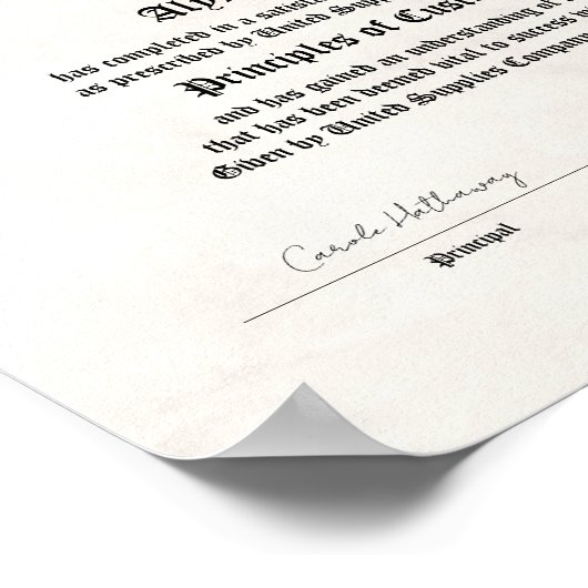 Certificate of Completion Print (Hoek)