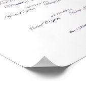 Certificate Simple Floral Rozen Pansy Bouquet Poster (Hoek)