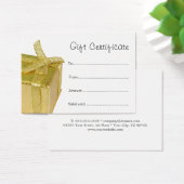Certificatif cadeau mini Élégant Or pur (Bureau)