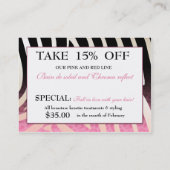 Certificats à la mode de vente de salon de zèbre (Dos)