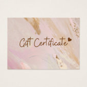 Certificats cadeaux d'affaires en marbre rose mini (Devant)