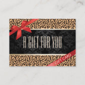 Certificats cadeaux Empreintes de léopard modernes (Devant)