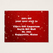 Certificats de carte cadeau d'affaires Red Green B (Dos)