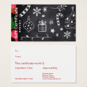 Certificats de carte cadeau de vacances pour entre (Devant & derrière)