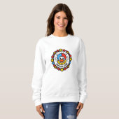 Certifié Clown Funny Clown Sweatshirt de mème de c (Devant entier)