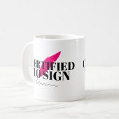 Certifié Pour Signer Mug (Devant gauche)