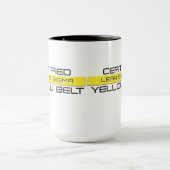 Certifié se penche six tasses de café jaunes de (Centre)