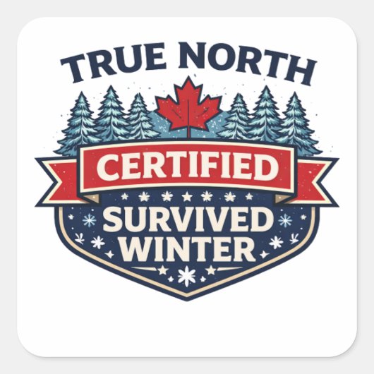 Certifié True North — Autocollant de survivant à l (Devant)