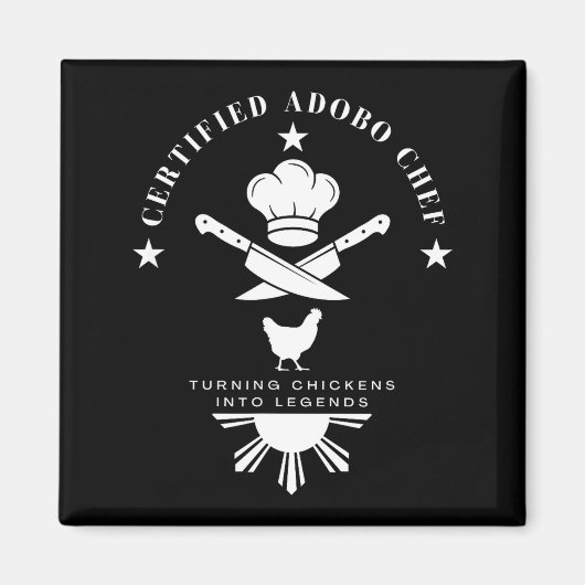 Certified Adobo Chef New Filino Graphics Statement Magneet (Voorkant)