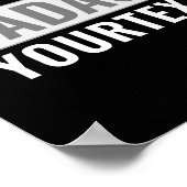 Certified Bad Modern Black White Funny Unique  Poster (Hoek)