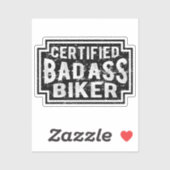 Certified Badass Biker Sticker (Vel)