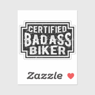 Certified Badass Biker Sticker
