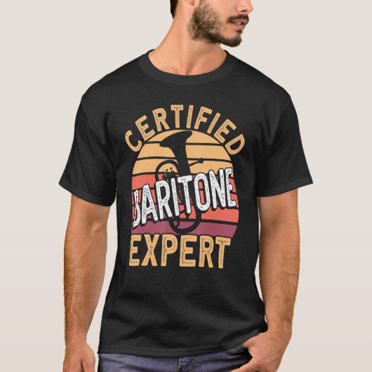 Certified Baritone Expert Horn Euphonium Baritone T-shirt (Voorkant)