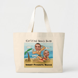Certified Beach Bums Cut Out Grote Tote Bag
