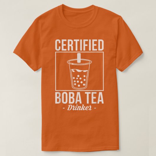 Certified Boba Tea Drinker Bubble Tea T-shirt (Design voorkant)