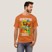 Certified Chaos Transport Technician Funny Sunflow T-shirt (Voorkant volledig)