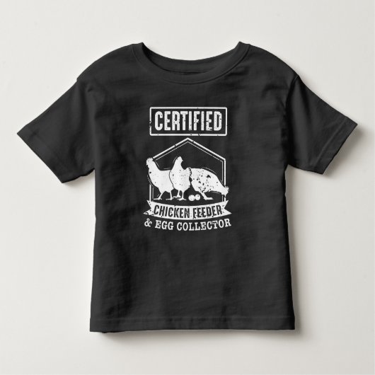 Certified Chicken Feeder and Egg Collector Kinder Shirts (Voorkant)