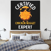 Certified Chicken Nugget Expert Canvas Afdruk (Insitu (Slaapkamer))