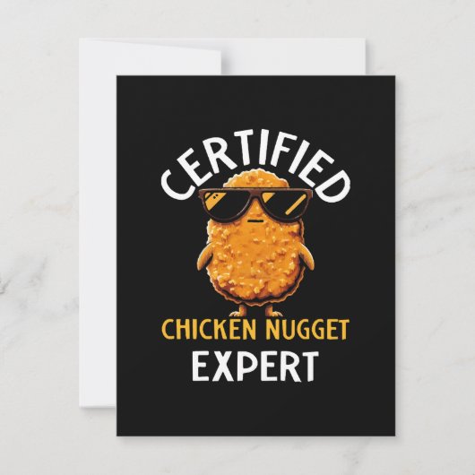 Certified Chicken Nugget Expert RSVP Kaartje (Voorkant)