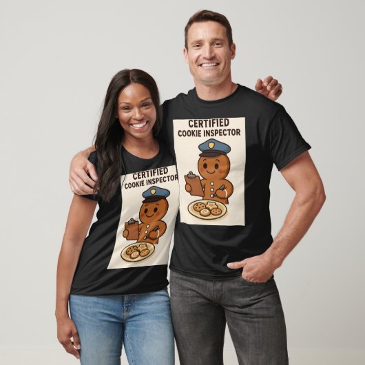 Certified Cookie Inspector Gingerbread T-shirt (Unisex)