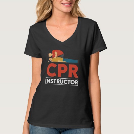 Certified CPR Instructor Outfit First Aid AED Trai T-shirt (Voorkant)