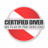 Certified Diver (rd) Sticker (Voorkant)