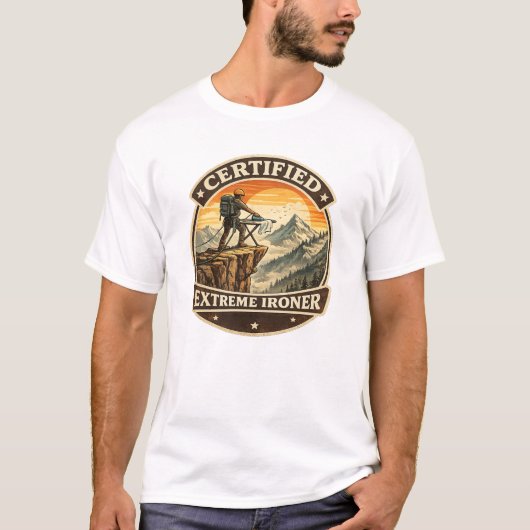 Certified Extreme Ironer Vintage Mountain T-Shirt (Devant)