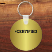 #CERTIFIED GOLD SLEUTELHANGER (RUBBER) (Achterkant)