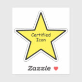 Certified Icon Star Sticker – Funny Sticker (Feuille)