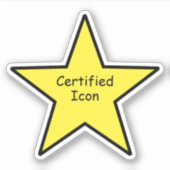 Certified Icon Star Sticker – Funny Sticker (Devant)