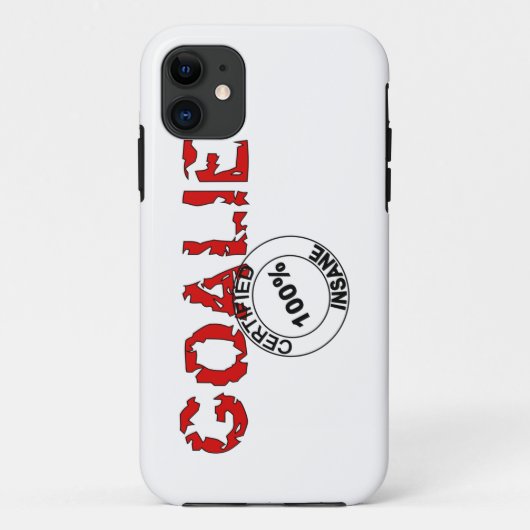 Certified Insane Goalie Iphone Case (Achterkant)
