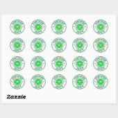 Certified Juicy™ – Autocollant Rond Lime (Feuille)