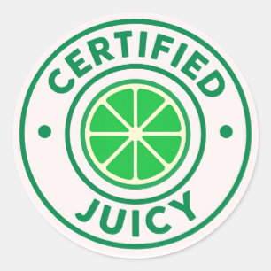 Certified Juicy™ – Autocollant Rond Lime