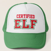 Certified Kerstmis Elf Trucker Pet (Voorkant)