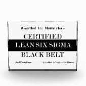 Certified Lean Six Sigma Black Belt Award Fotoblokken (Voorkant)