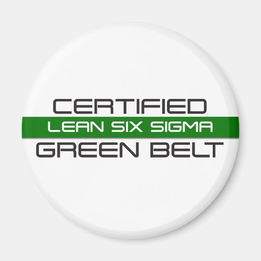 Certified Lean Six Sigma Green Belt Magneet (Voorkant)