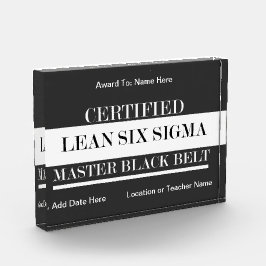 Certified Lean Six Sigma Master Black Belt Award Fotoblokken