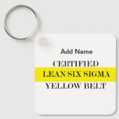 Certified Leans Six Sigma Yellow Belt Sleutelhanger (Voorkant)