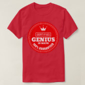 Certified Math Genius TShirt (Design devant)
