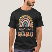 Certified Medical Assistant CMA Groovy Retro Rainb T-shirt (Voorkant)